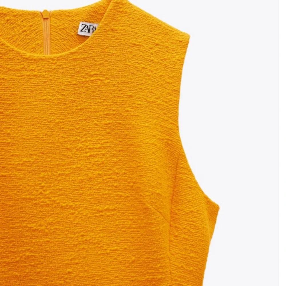 NEW! HP 🥳🥳🥳Zara Orange Textured Mini Dress - Picture 5 of 13
